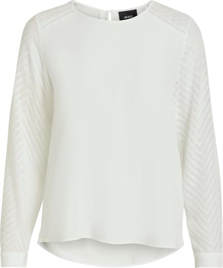 OBJECT OBJZOE L/S TOP Gardenia Dames T-Shirt - Maat 34