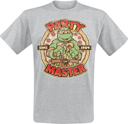 Teenage Mutant Ninja Turtles Party Master T-shirt grijs M