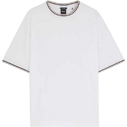 Boss Effen geweven T-shirt voor heren (Wit)