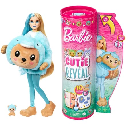 Barbie Cutie Reveal - teddybeer als dolfijn Speelpoppen
