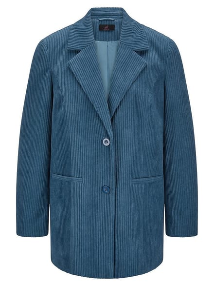 Cordblazer reverskraag Van Emilia Lay blauw