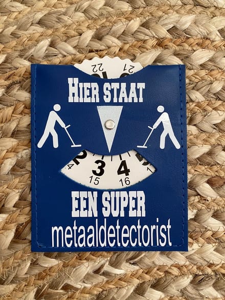 Stijlie kids Parkeerschijf een super metaaldetectorist cadeau