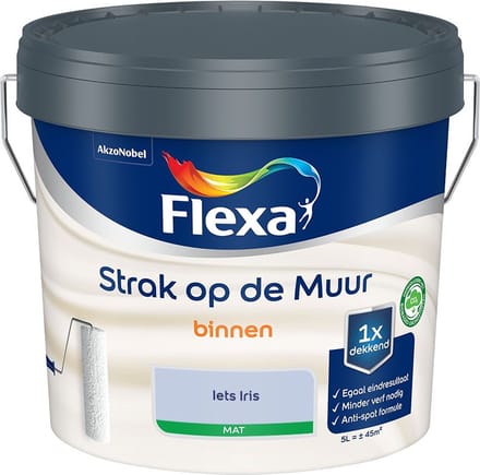 Flexa - Strak Op De Muur Binnen Mat - Iets Iris - Mengverf - 5 L