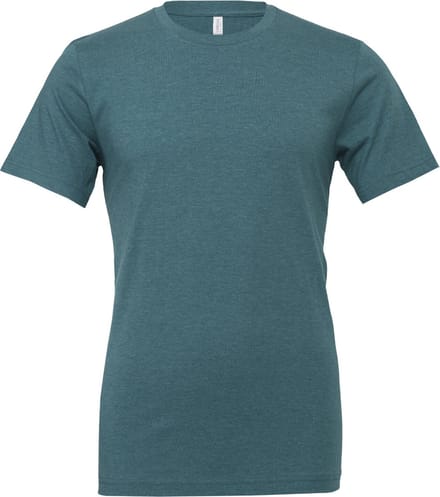 Bella+Canvas Unisex Heather CVC Short Sleeve Tee CV3001CVC - Heather Deep Teal - M