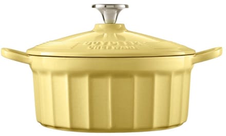 BUYDEEM CP521 Serie - Geëmailleerde Gietijzeren Pan - 2,9L - Mellow Yellow