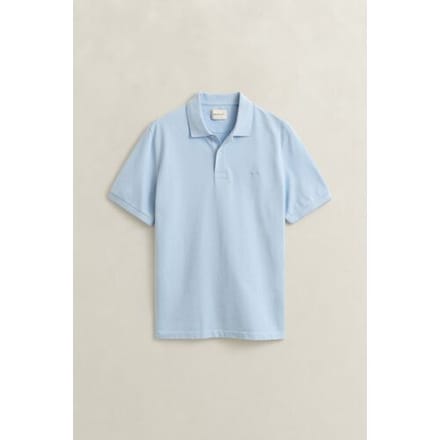 Gant Polo 2-Tone Short Sleeve Cotton Sky Blue / male