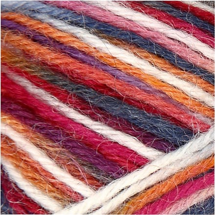 CC Creotime Sokkenwol 50gr Multigekleurd Blauw Rood