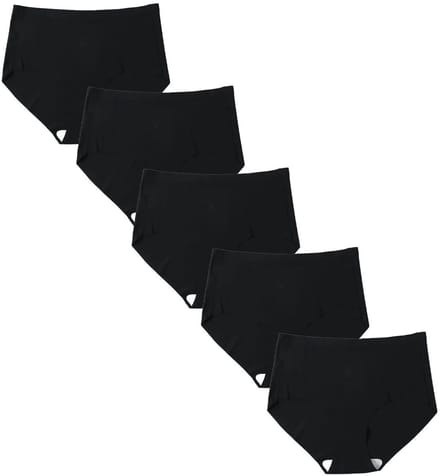 Emilie collection - ondergoed - slip - hoge taille - 5 stuks - zwart