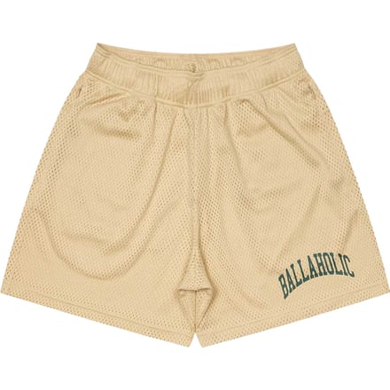 Ballaholic College Logo Mesh Zip Korte Broek Beige