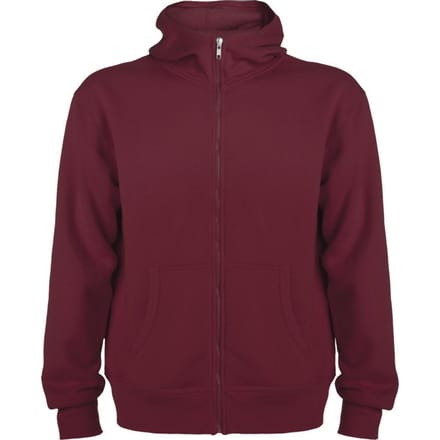 Roly Heren Montblanc Full Zip Hoodie (Granaatrood)