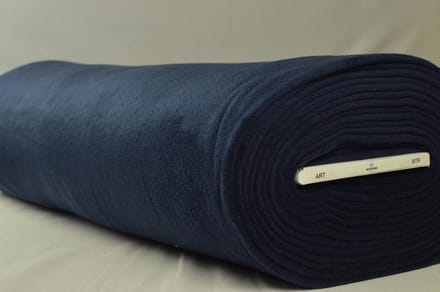 Fleece stof - Navy - 10 meter
