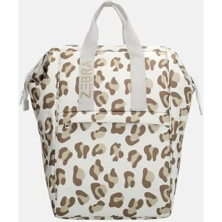 Zebra Trends Sally Deluxe Rugzak - Rugtas - Koeltas - Strandtas - Koelvak - Luipaard Beige