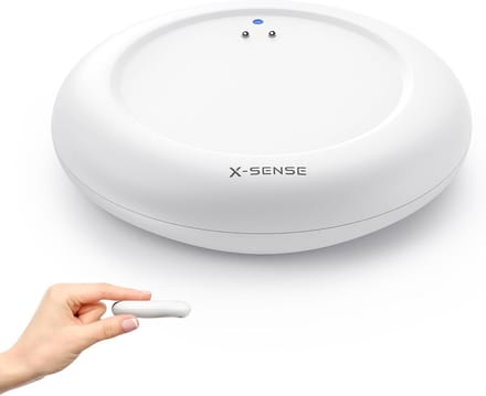 Slimme Watermelder - Watersensor Wifi - Waterlekkage Detectie - Dubbele Sonde Detectie - 17 mm dik - Wit