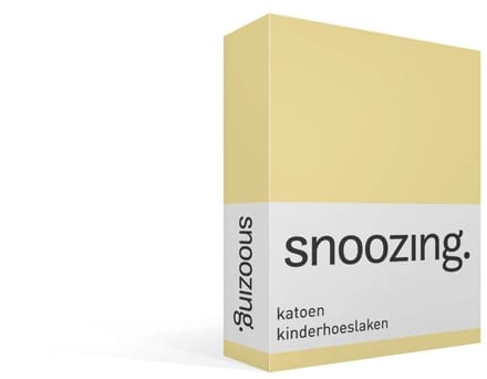 Snoozing katoen kinderhoeslaken - 60x120 cm - Junior - Geel