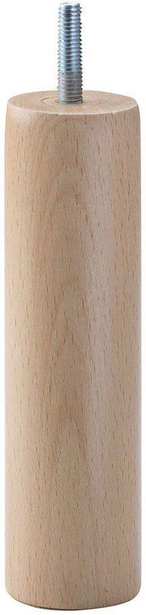 FLE - Meubelpoot rond Ø 4 cm en hoogte 15 cm van massief hout (M8)