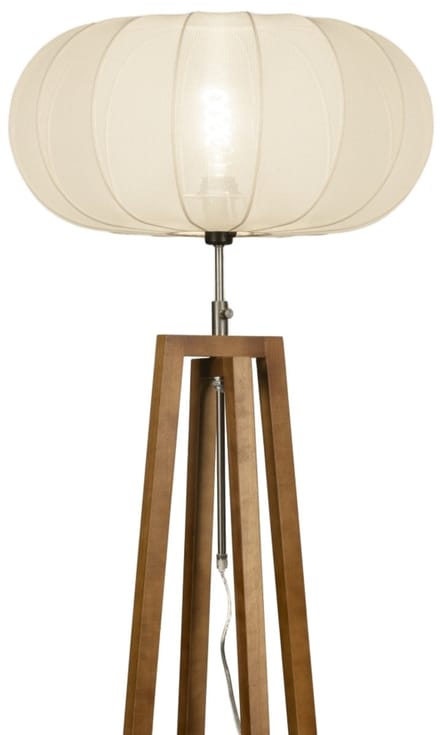 Lumidora Vloerlamp 31280 - LILLE - E27 - Bruin - Beige - Hout - ⌀ 50 cm