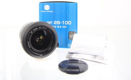 Nieuw (oude stock) Konica Minolta AF 28-100mm 3.5-5.6 (D) zwart