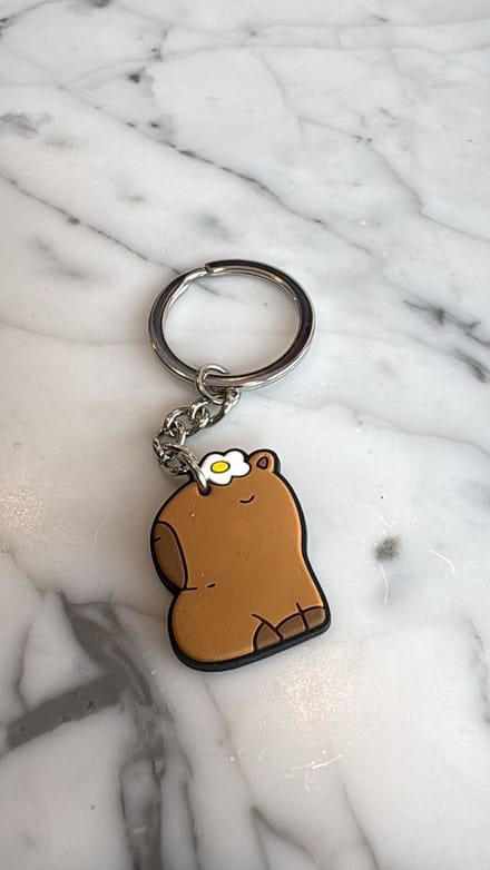 Akyol Capybara Sleutelhanger – Schattig Knaagdier - Accessoire – Capybara Cadeau - capybara sleutelhanger - knaagdier