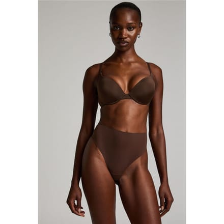 Hunkemöller Dames Lingerie String Smooth - Bruin - maat XS
