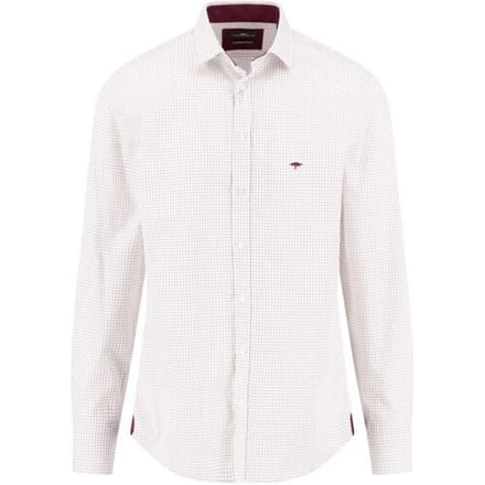 Fynch-Hatton Overhemd Essential Mini Pattern Kent Collar Deep Merlot / male
