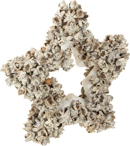 Ster om op te hangen, kerstdecoratie, wit, glitter, Ø15cm