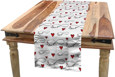 ABAKUHAUS Run 55982 Tafelrunner – 40x180 cm – Polyester – Rood