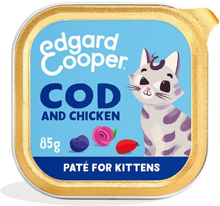 Edgard & Cooper Kattenvoer Kitten Pate Kabeljauw - Kip 85 gr