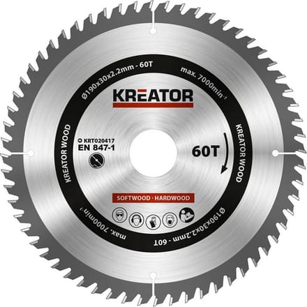Wovar Cirkelzaagblad 190x30 mm 60T | Per Stuk