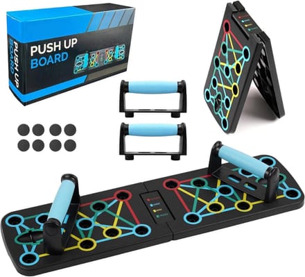 REN® Push-upbord - Parallettes - Push-upbord - Zwart - 64cm x 18cm x 2cm