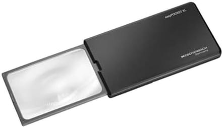 Vergrootglas in creditcardformaat met 2,5x vergroting en LED verlichting