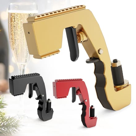 Bubbly Blaster Champagne Pistool Spuit met Champagne Stop Wijnfles Dispenser Spuitpistool Bier zwart