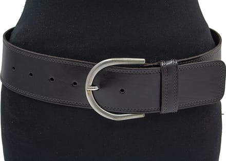 Dames heupriem bruin - 6 cm breed - Leer - Brede riem - Casual - Maat 85