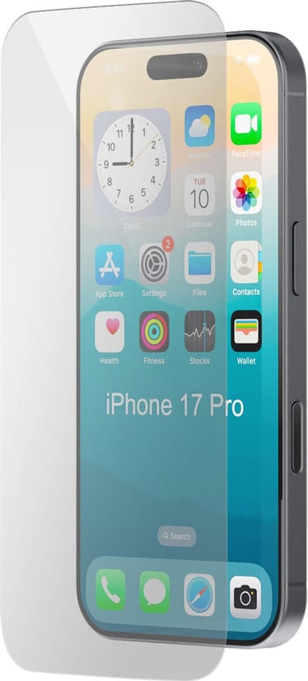 Mobiparts Screenprotector geschikt voor Apple iPhone 16 Pro Apple iPhone 17 Apple iPhone 17 Pro Apple iPhone 18 Pro - Gehard Glas - Anti-bacterieel -