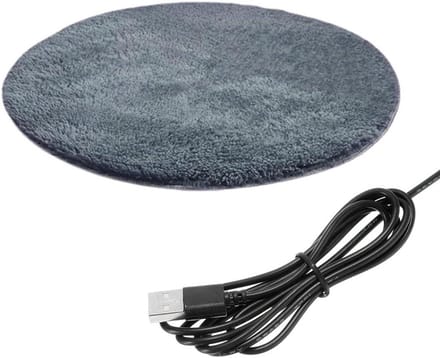 Huisdier Verwarming Pad - Elektrisch Bed - Warm Houden - Constante Temperatuur - 40 cm Diameter - Grijs