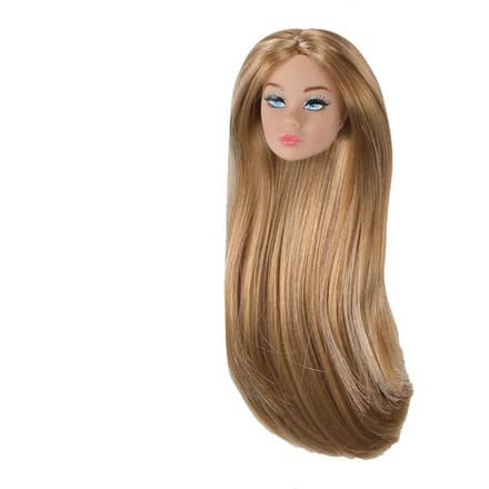 Met Make-up Supermodel Pop Hoofd Krullend Haar Whitenormalchocolate 16 Pop Hoofd Aankleden Europees 30cm Poppen Hoofd DIY Speelgoed