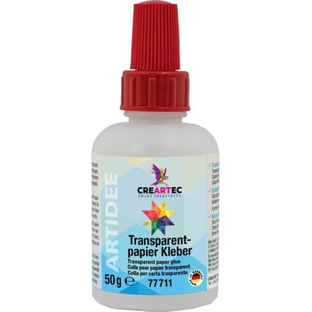 Transparante papieren kleefstof