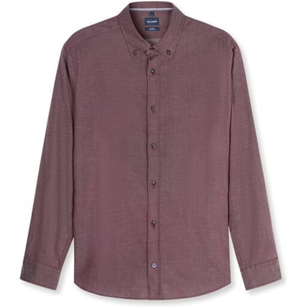 OLYMP Casual Overhemd, Regular Fit, Button-down, Bordeauxrood