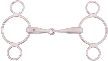 BR Enkel Gebroken Pessoa Bit 3 Rings Massief RVS 18 mm . - 14,5