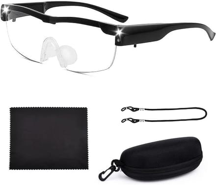 Leesloep met LED - Vergrootglas Handsfree - Dichtbij Werk - Dubbele Verlichting - 19 cm Pakket