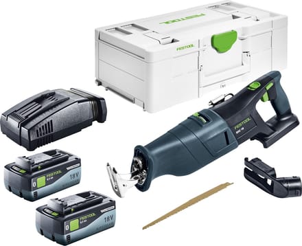 Festool RSC 18 EB-Basic accu-sabelszaag 18 V borstelloos + 2x accu 8,0 Ah + snellader + Systainer