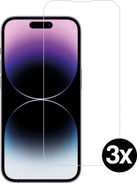 Smartphonica Screenprotector voor iPhone 14 Pro Max van glas - 3 stuks geschikt voor iPhone 14 Pro Max