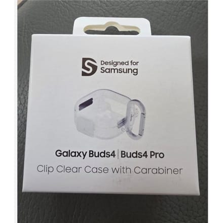 Originele Samsung Galaxy Buds4|Buds 4Pro Clip Clear Case met Karabijnhaak Clear(1ea) gray