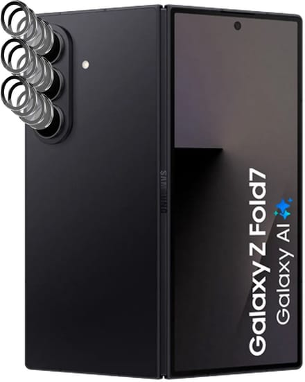 Camera Screenprotector geschikt voor Samsung Galaxy Z Fold 7 - 4x Volledig Dekkend Glas Screen Protector
