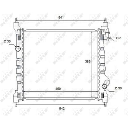 Radiator, motorkoeling NRF 58454