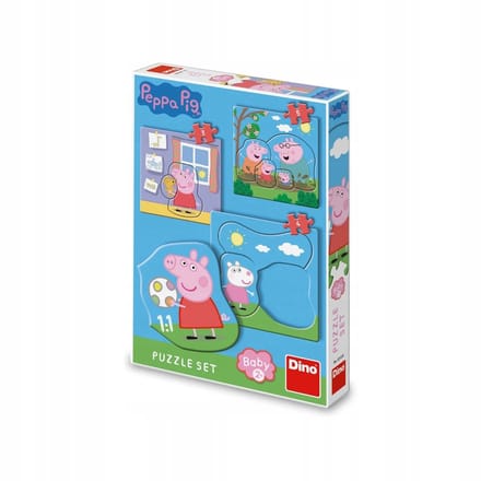 Peppa Pig Baby Puzzelset 3-5 Stukjes - 2+ Jaar