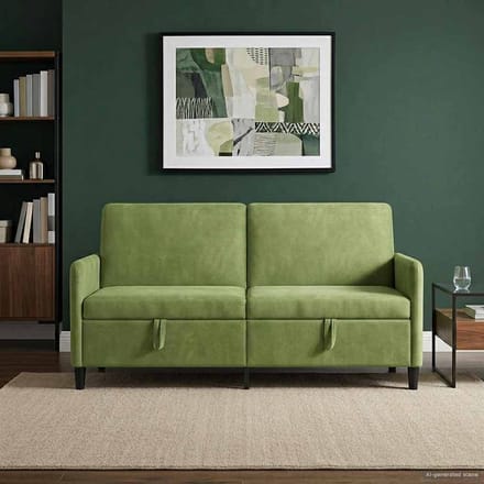 vidaXL - Sofa - met - Opbergruimte - Lichtgroen - 172 - x - 78 - x - 87 - cm - Polyester