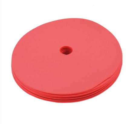 Floormarker set á 10 stuks - Rood - Antislip markeerschijven - Pannenkoeken Sport