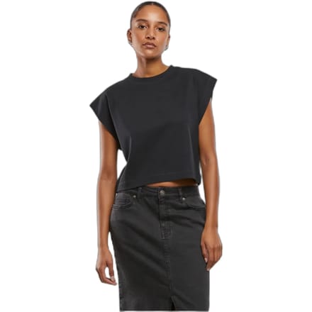 Urban Classics - Oversized Boxy Heavy Crop top - XXL - Zwart