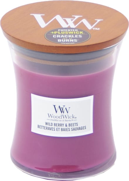 WoodWick Hourglass Medium Geurkaars - Wild Berry & Beets - 60 branduren