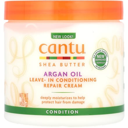 Cantu, Arganolie Leave-In Conditionerende Herstelcrème, 453g (16oz) beige